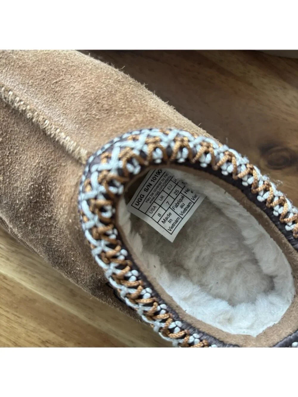 UGG Tasman II Slippers Toddler Size 9 Shoes‎ Chestnut Suede Slip On Minimalist